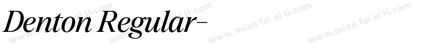 Denton Regular字体转换